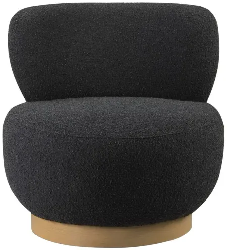 Calais Boucle Fabric Accent Chair in Black by Meridian Furniture