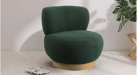 Calais Boucle Fabric Accent Chair in Green by Meridian Furniture