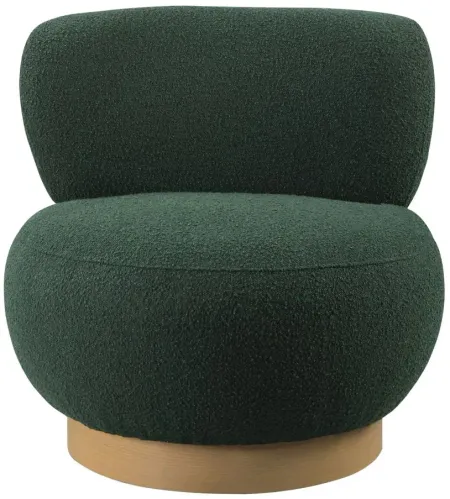 Calais Boucle Fabric Accent Chair in Green by Meridian Furniture