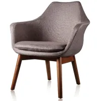 Cronkite Accent Chair (Set of 2) in Grey and Walnut by Manhattan Comfort