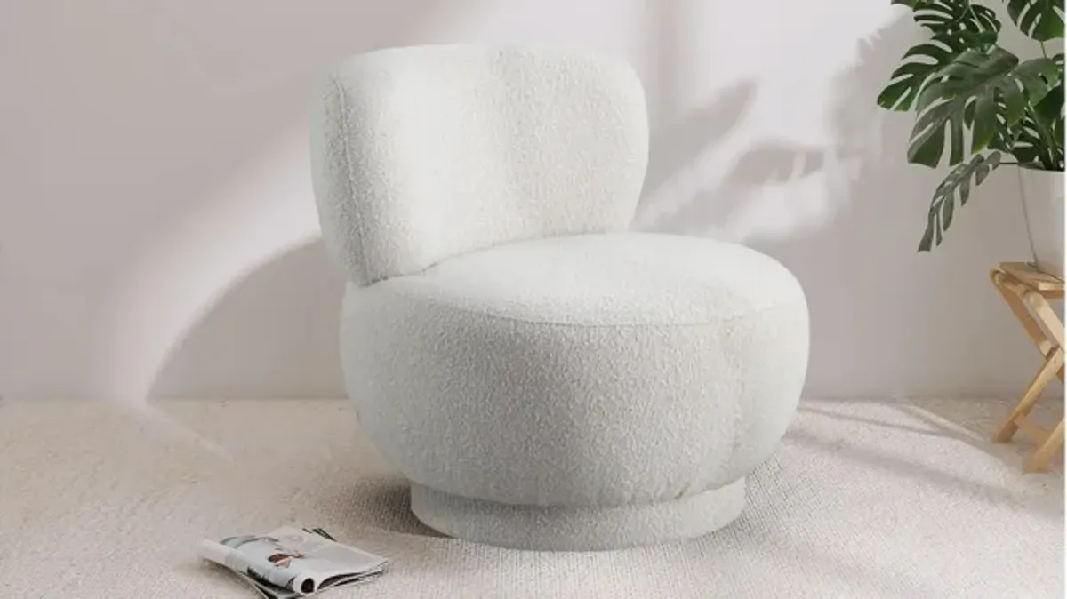 Calais Boucle Fabric Accent Chair