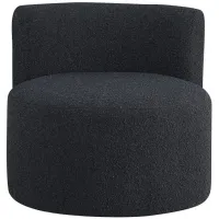 Como Boucle Fabric Accent Chair in Black by Meridian Furniture