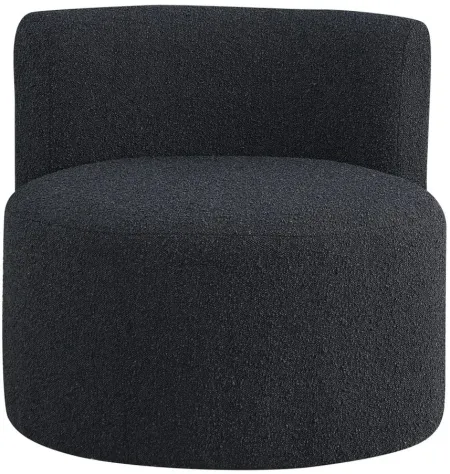 Como Boucle Fabric Accent Chair in Black by Meridian Furniture