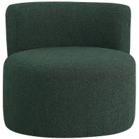 Como Boucle Fabric Accent Chair in Green by Meridian Furniture