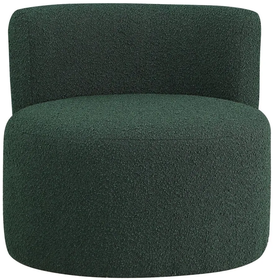 Como Boucle Fabric Accent Chair in Green by Meridian Furniture