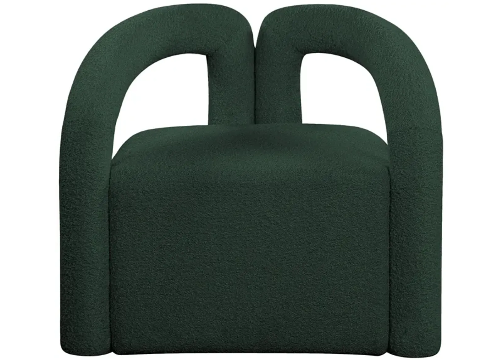 Otto Boucle Fabric Accent Chair in Green by Meridian Furniture