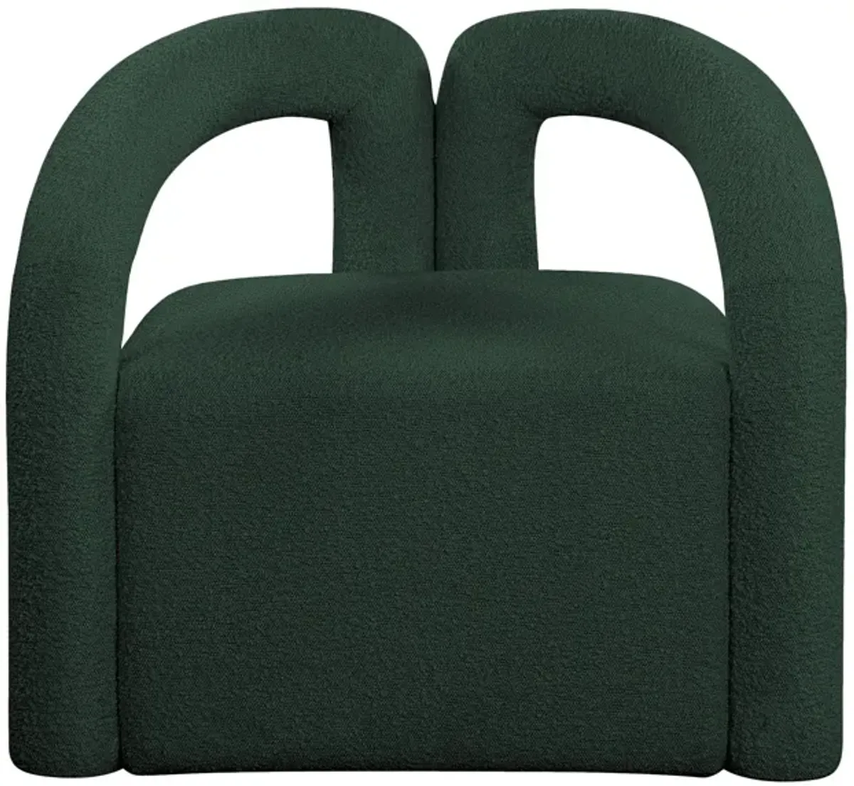 Otto Boucle Fabric Accent Chair in Green by Meridian Furniture