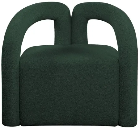 Otto Boucle Fabric Accent Chair in Green by Meridian Furniture