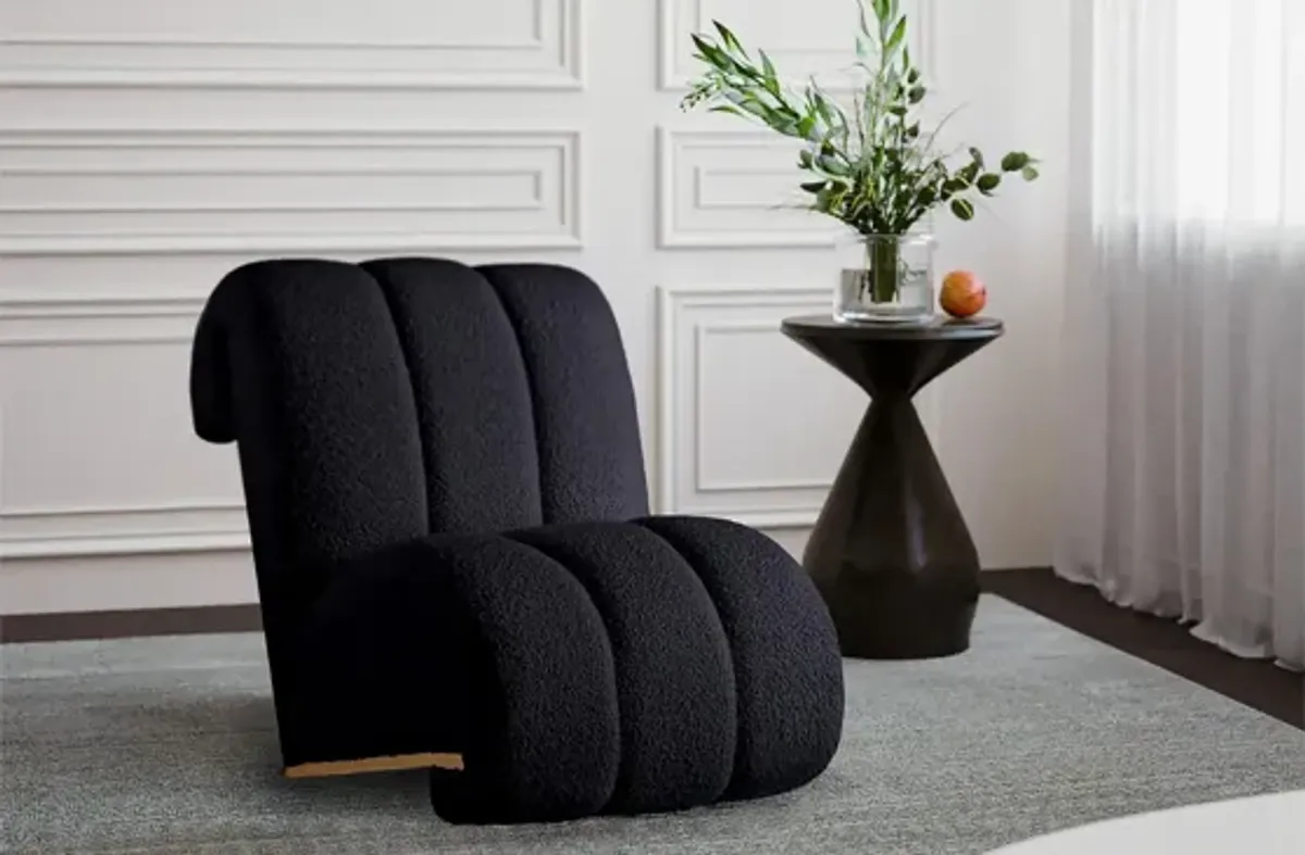 Swoon Faux Sheepskin Accent Chair