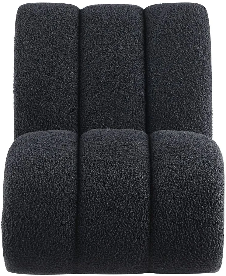 Swoon Faux Sheepskin Accent Chair in Black by Meridian Furniture