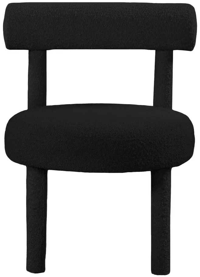 Parlor Boucle Fabric Accent Chair in Black by Meridian Furniture