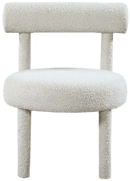 Parlor Boucle Fabric Accent Chair in Cream by Meridian Furniture