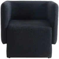 Vera Boucle Fabric Accent Chair in Black by Meridian Furniture
