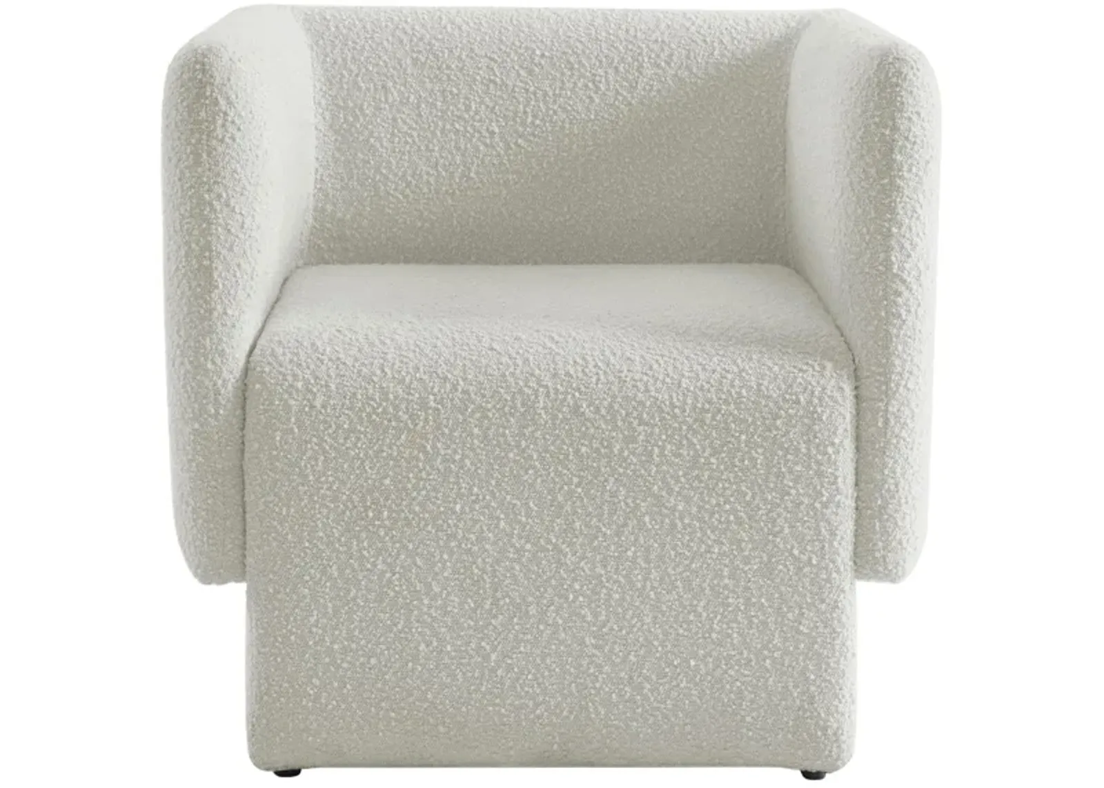 Vera Boucle Fabric Accent Chair in Cream by Meridian Furniture