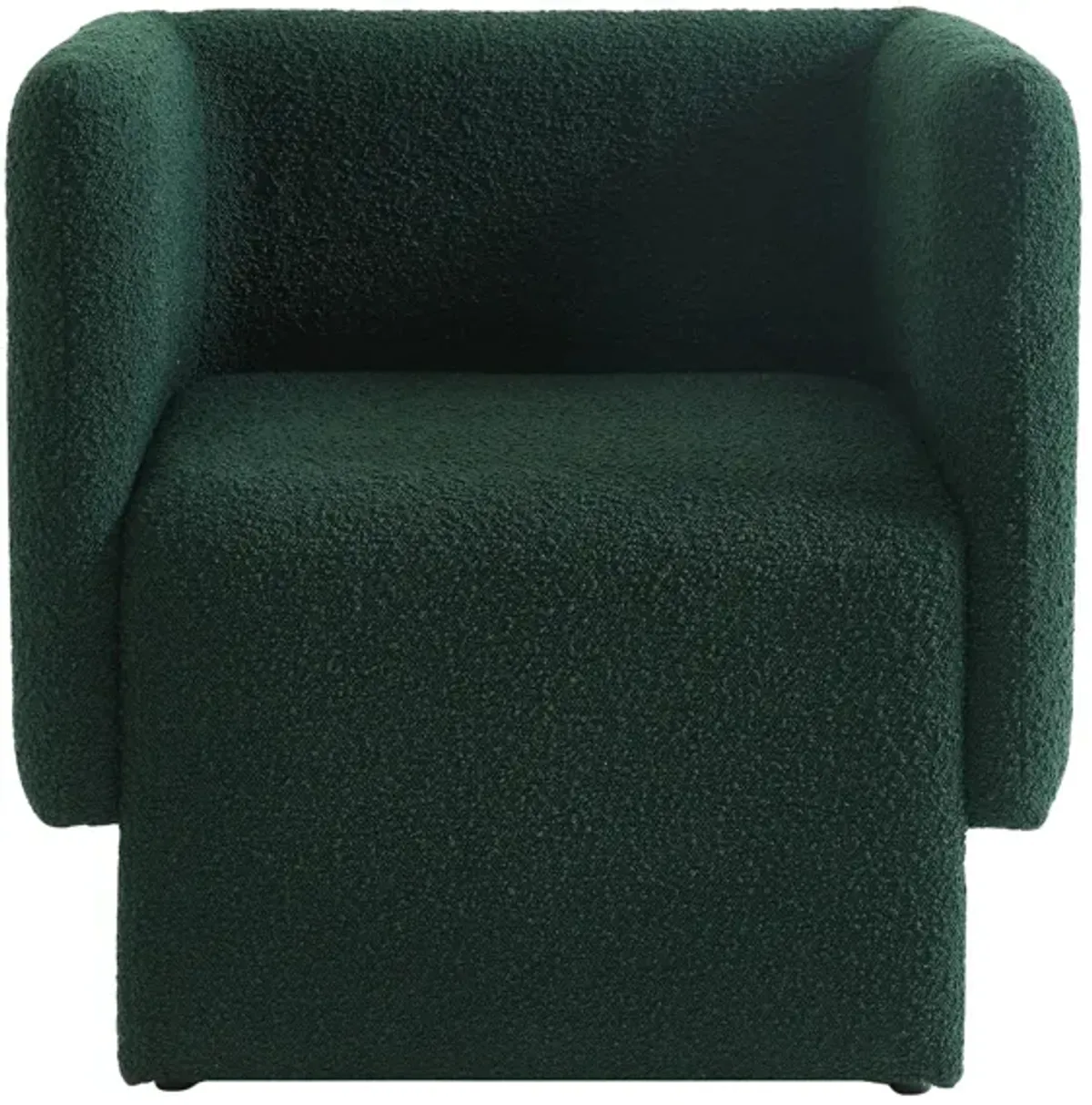 Vera Boucle Fabric Accent Chair in Green by Meridian Furniture