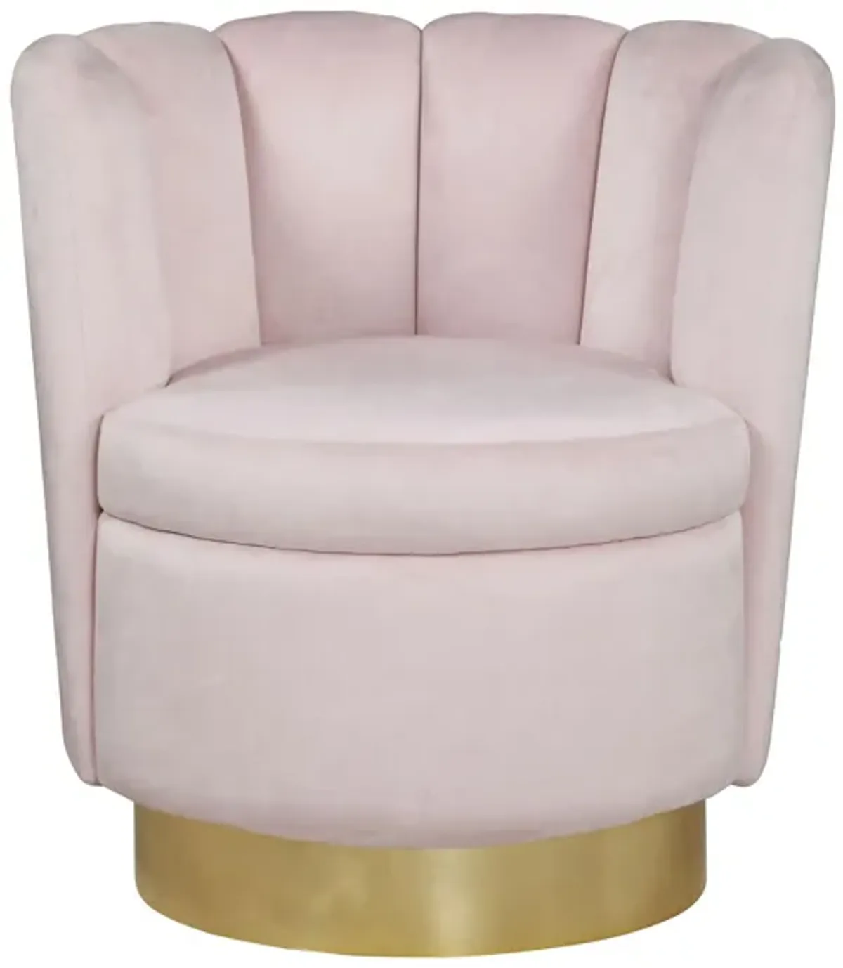 Lily Velvet Accent Chair in Pink by Meridian Furniture