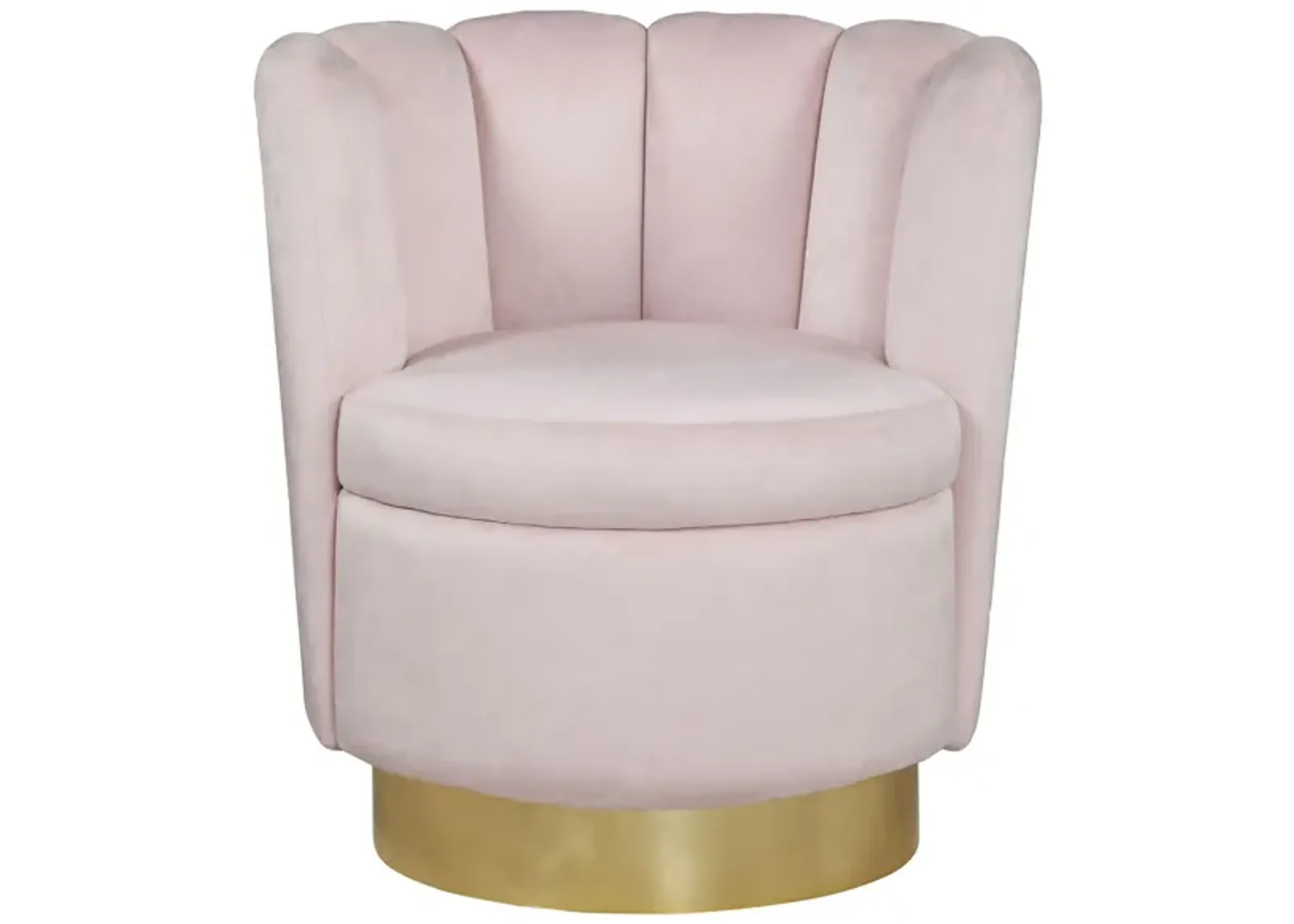 Lily Velvet Accent Chair in Pink by Meridian Furniture