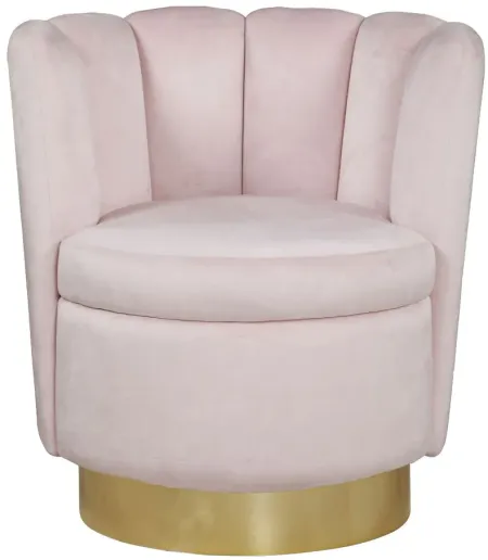 Lily Velvet Accent Chair in Pink by Meridian Furniture