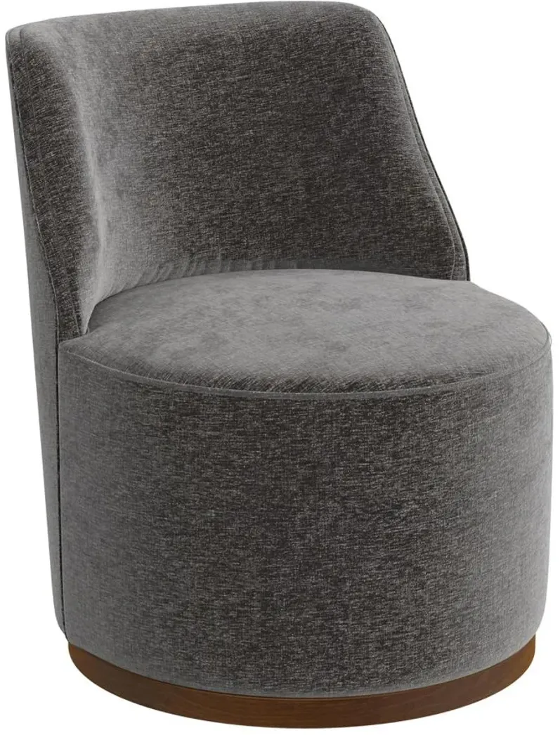 Burke Accent Chair in Contessa Charcoal;Rustic by Bassett Mirror Co.