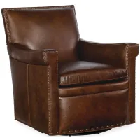 Swivel Club Chair in Brown by Hooker Furniture