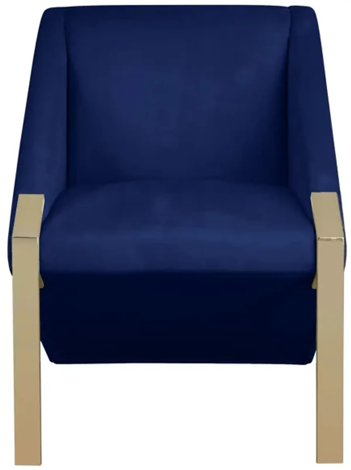 Rivet Velvet Accent Chair in Navy by Meridian Furniture