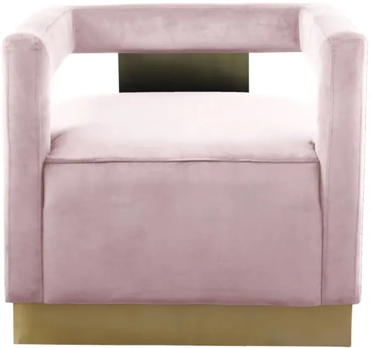 Armani Velvet Accent Chair in Pink by Meridian Furniture