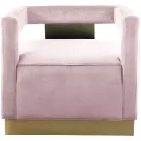 Armani Velvet Accent Chair in Pink by Meridian Furniture
