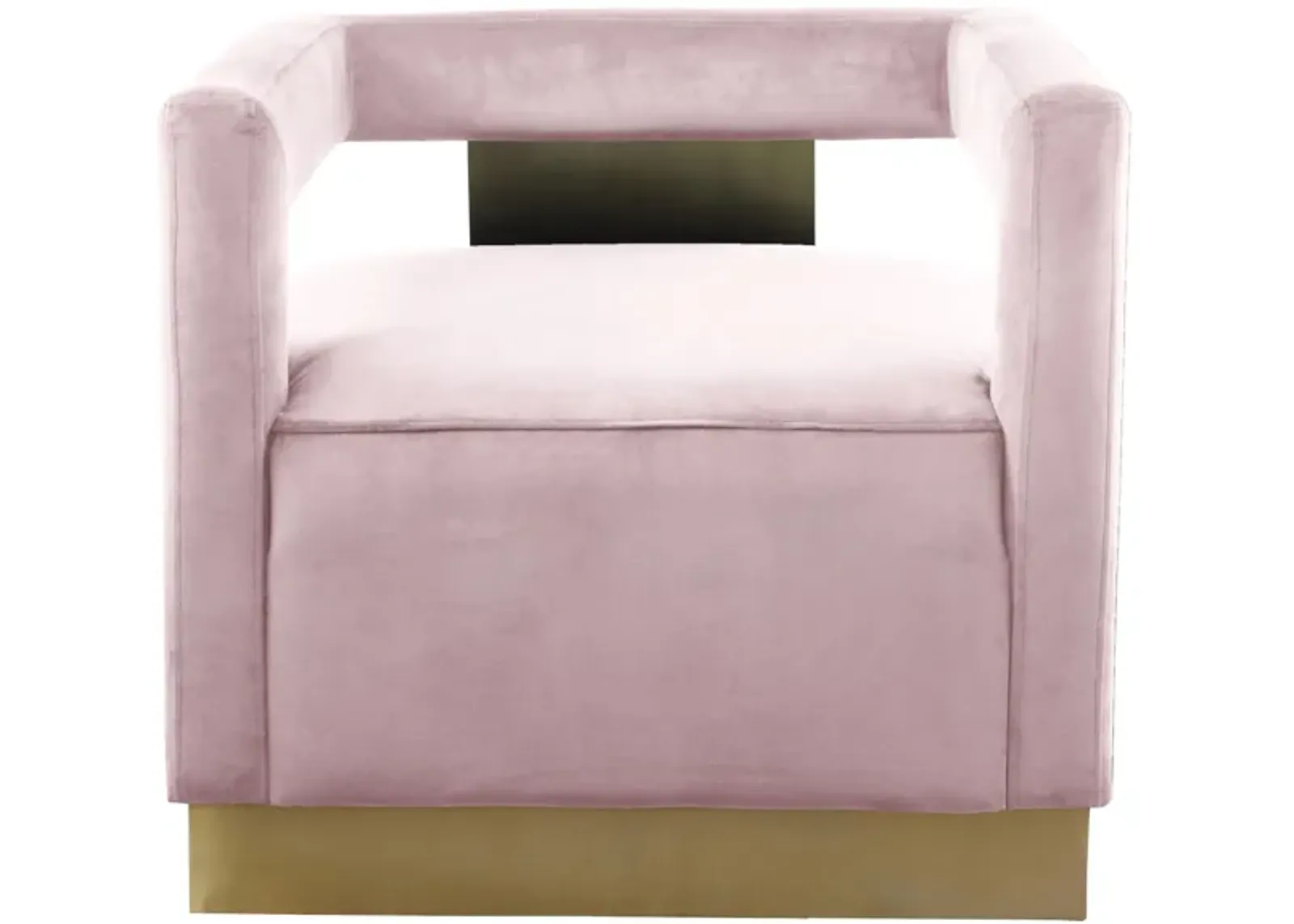 Armani Velvet Accent Chair in Pink by Meridian Furniture