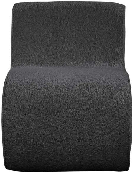Desiree Boucle Fabric Accent Chair in Black by Meridian Furniture
