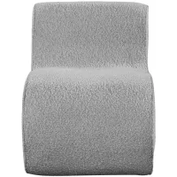 Desiree Boucle Fabric Accent Chair in Grey by Meridian Furniture