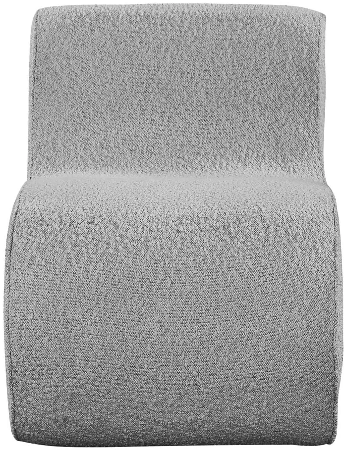 Desiree Boucle Fabric Accent Chair in Grey by Meridian Furniture
