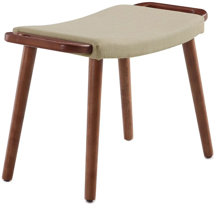 Geta Ottoman in Barley and Antique Walnut by Manhattan Comfort