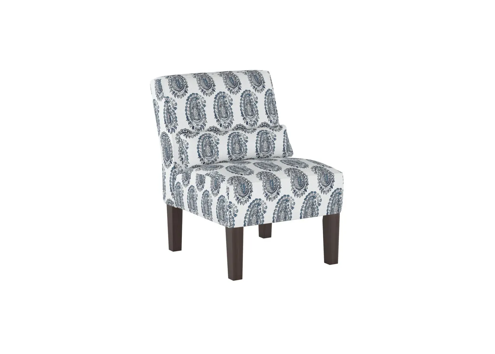 Avondale Accent Chair in Block Paisley Navy by Skyline