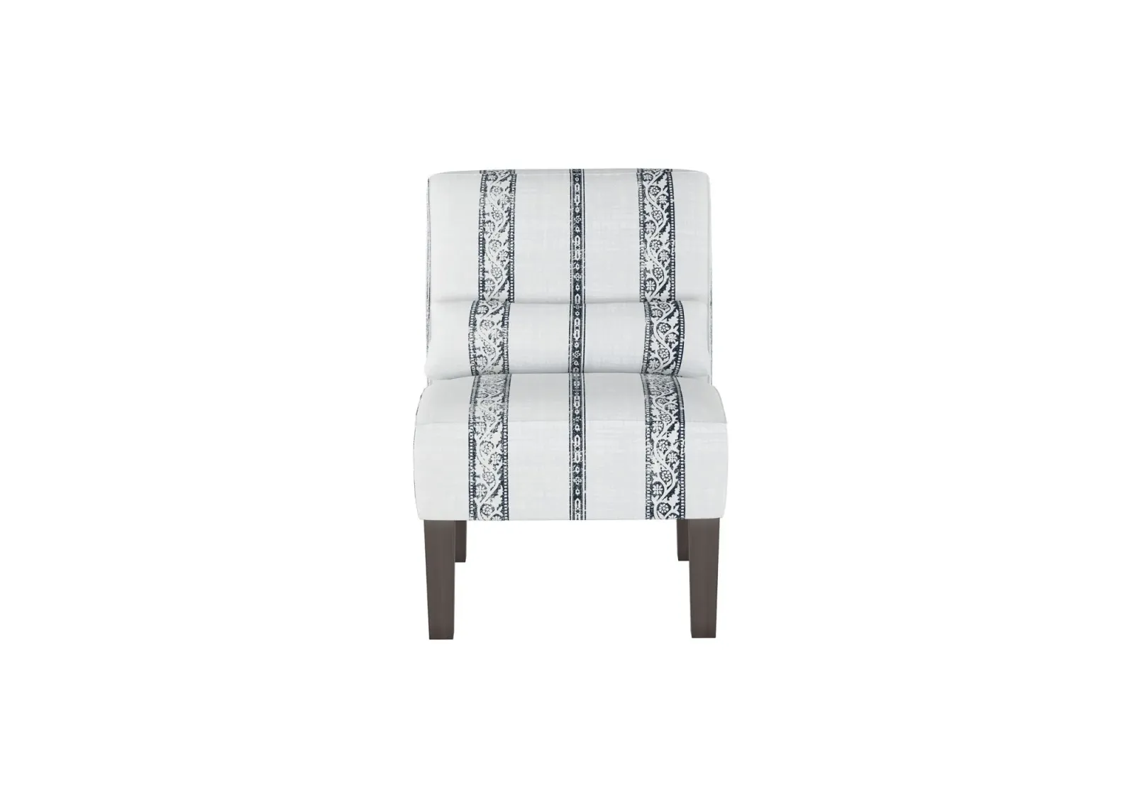 Avondale Accent Chair in Block Print Stripe Light Grey by Skyline