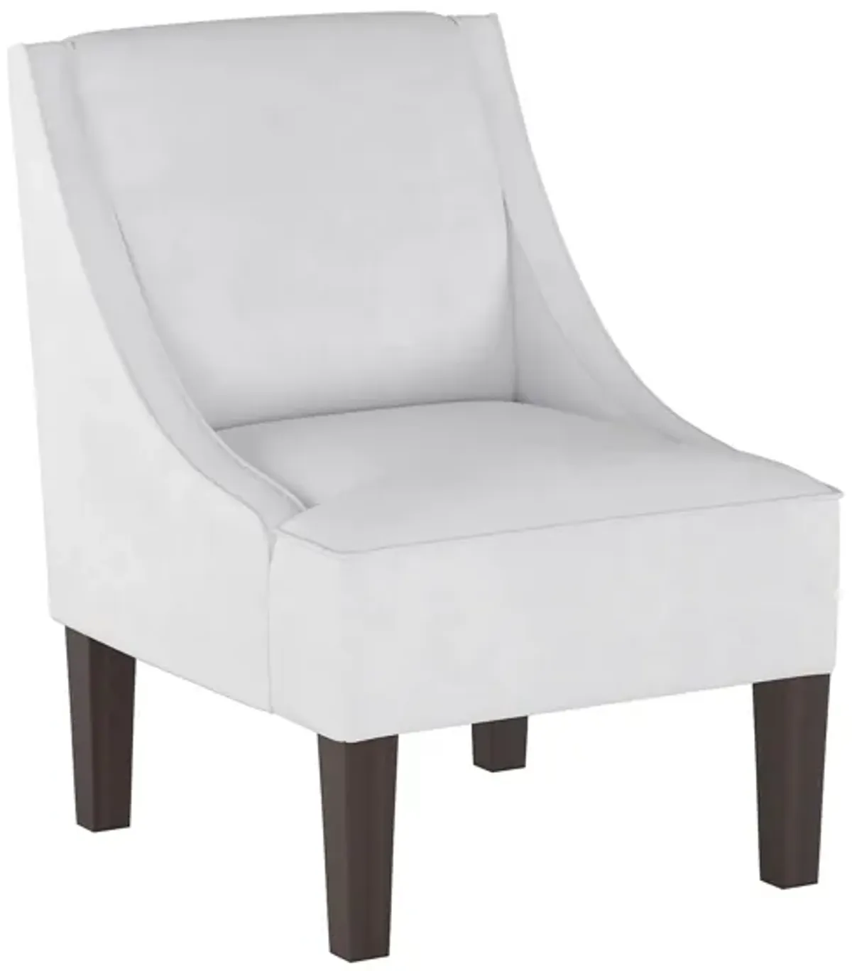 Tatum Accent Chair in Velvet White by Skyline