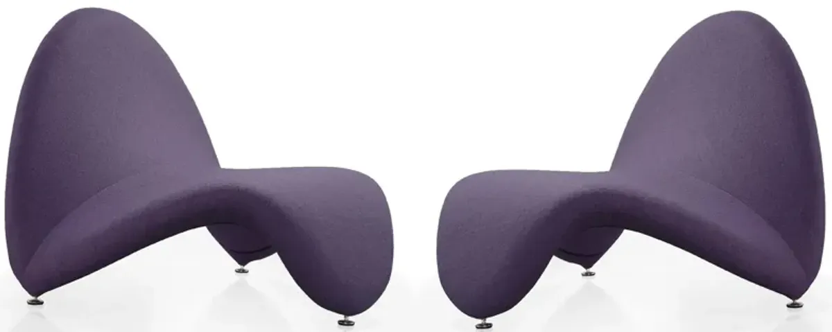 MoMa Accent Chair (Set of 2) in Purple by Manhattan Comfort