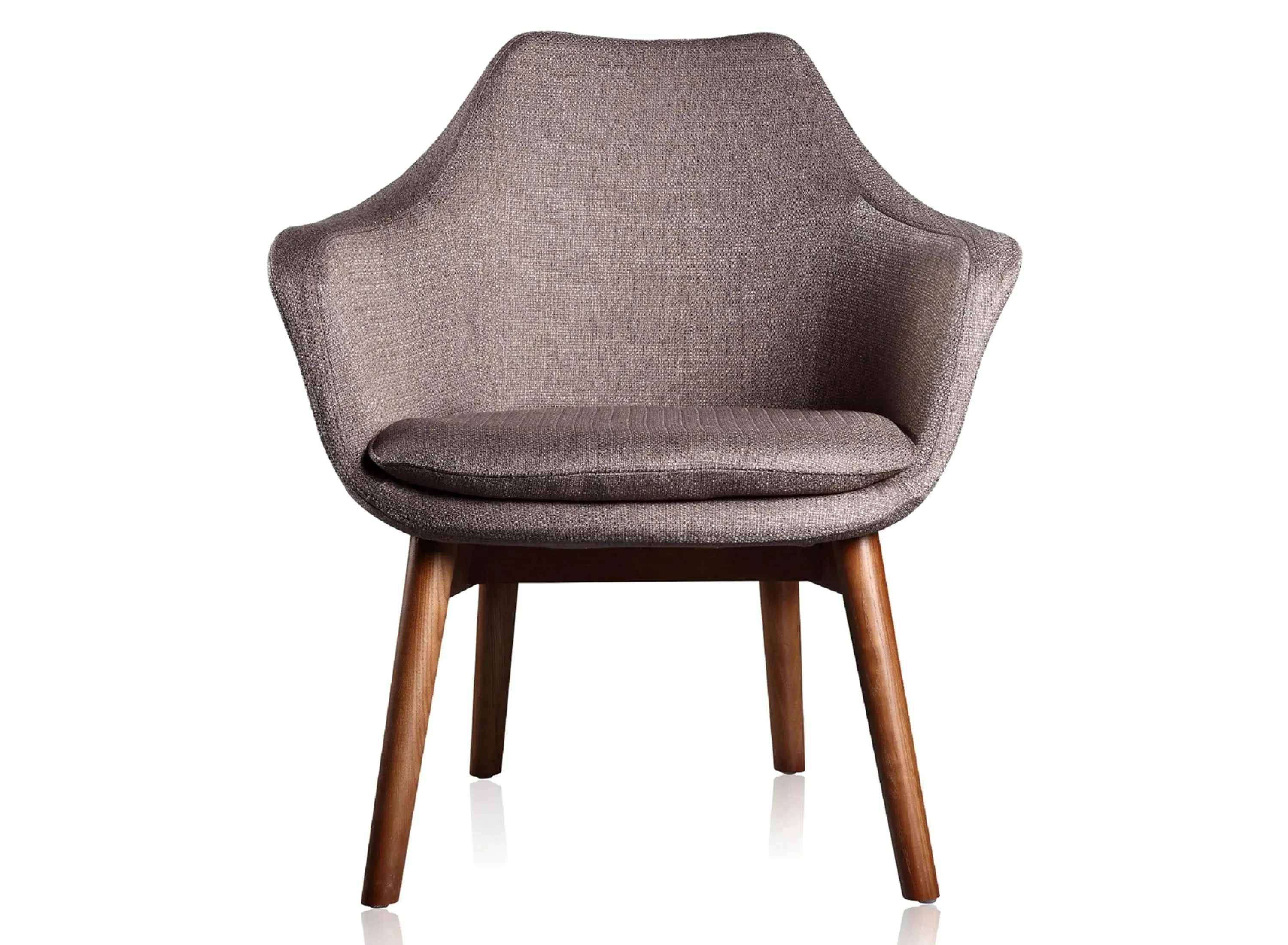 Cronkite Accent Chair in Grey and Walnut by Manhattan Comfort