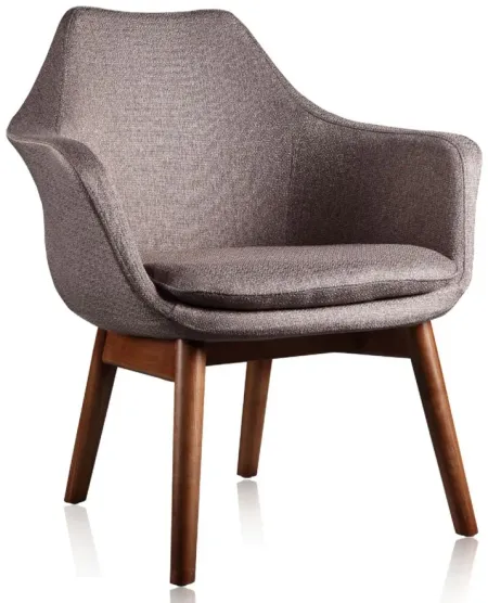 Cronkite Accent Chair in Grey and Walnut by Manhattan Comfort