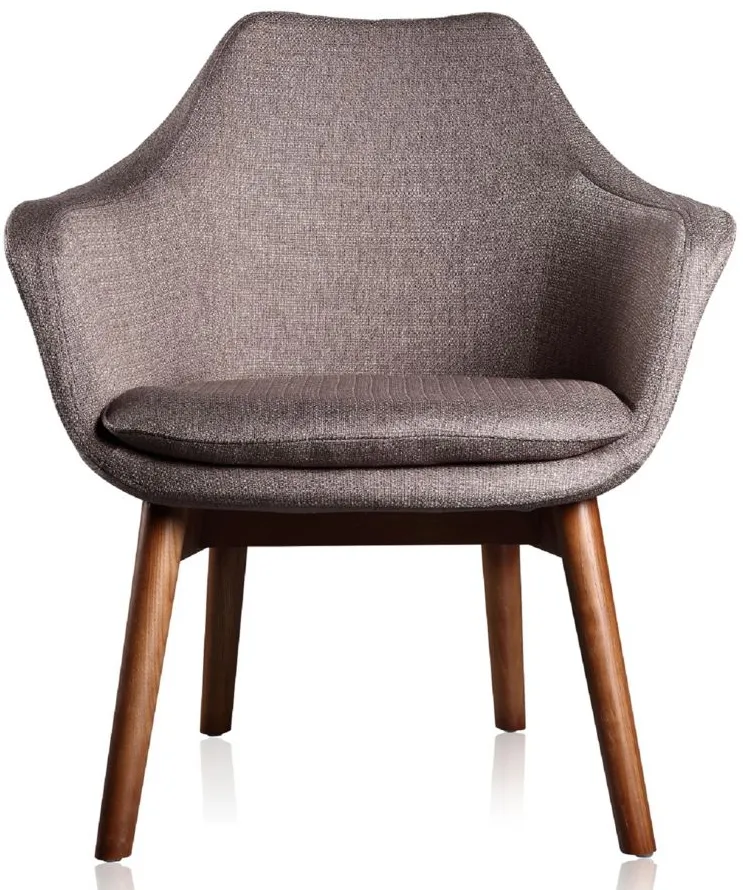 Cronkite Accent Chair in Grey and Walnut by Manhattan Comfort