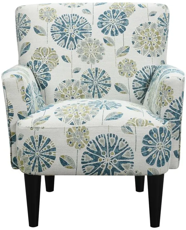 Flower Power Accent Chair in Cascade Teal by Emerald Home Furnishings