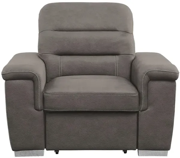 Brooks Accent Chair W/Pull-Out Ottoman