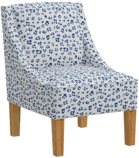 Sonny Chair in Brush Cheetah Sm Blue by Skyline
