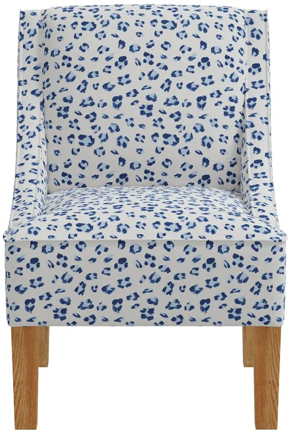 Sonny Chair in Brush Cheetah Sm Blue by Skyline