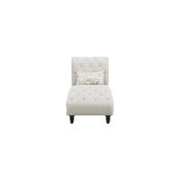 Hutton II Armless Chaise in Ivory by Emerald Home Furnishings