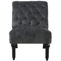 Hutton II Armless Accent Chair in Charcoal Gray by Emerald Home Furnishings