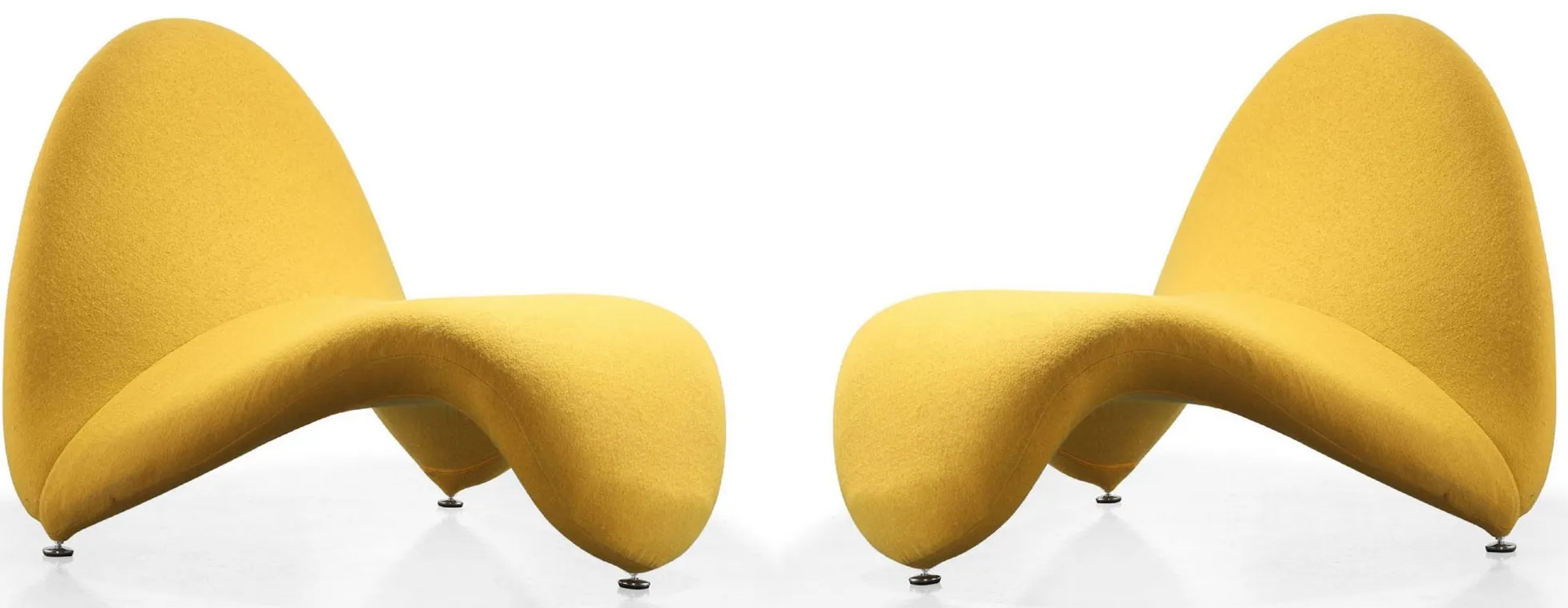 MoMa Accent Chair (Set of 2) in Yellow by Manhattan Comfort