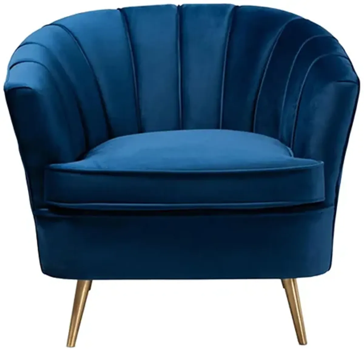 Emeline Accent Chair in Blue/Gold by Wholesale Interiors