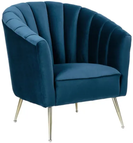 Rosemont Accent Chair (Set of 2) in Blue and Gold by Manhattan Comfort