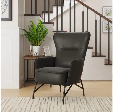 Franky Accent Chair in Black by Emerald Home Furnishings