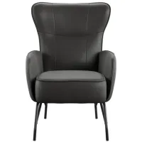Franky Accent Chair in Black by Emerald Home Furnishings